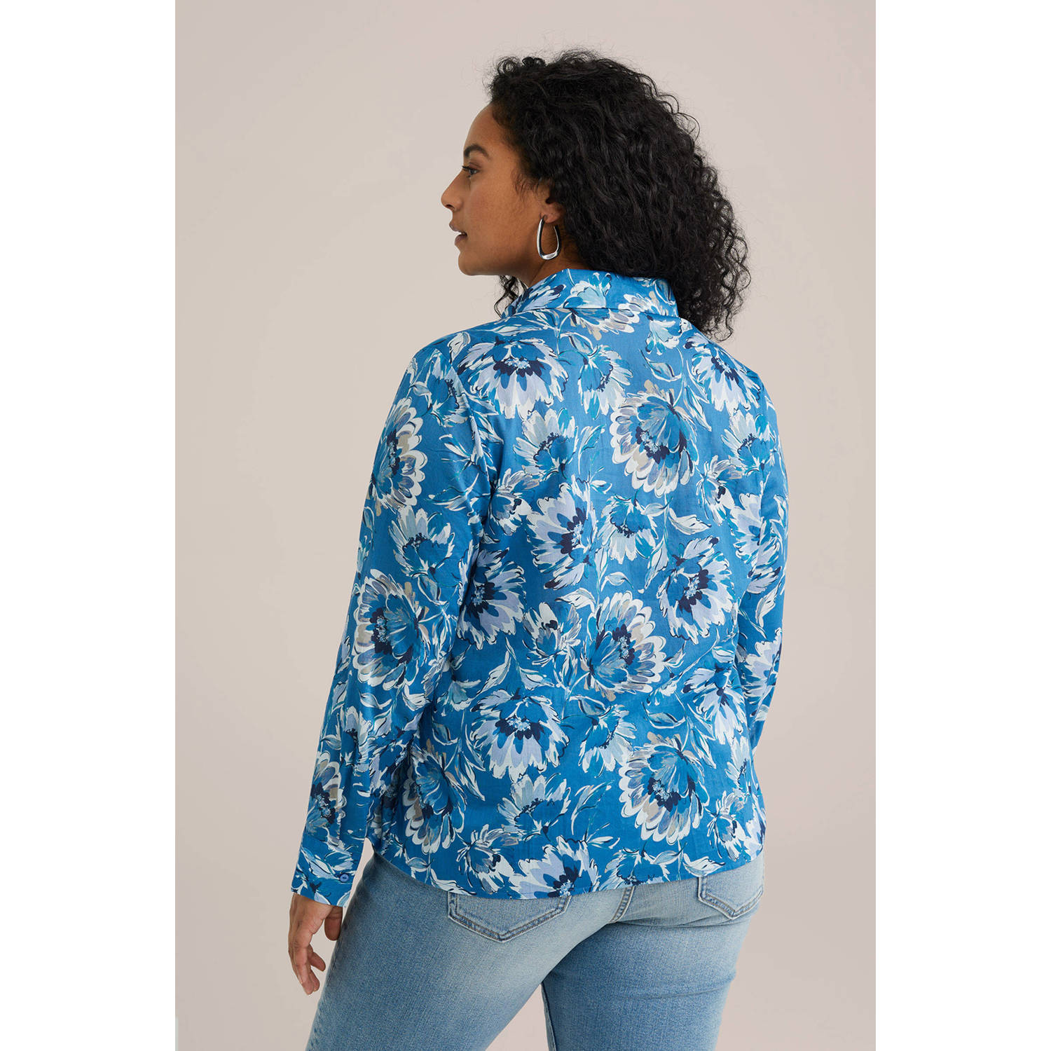 WE Fashion Curve blouse blauw