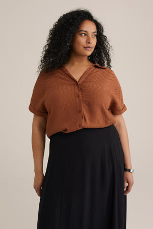 blouse roodbruin