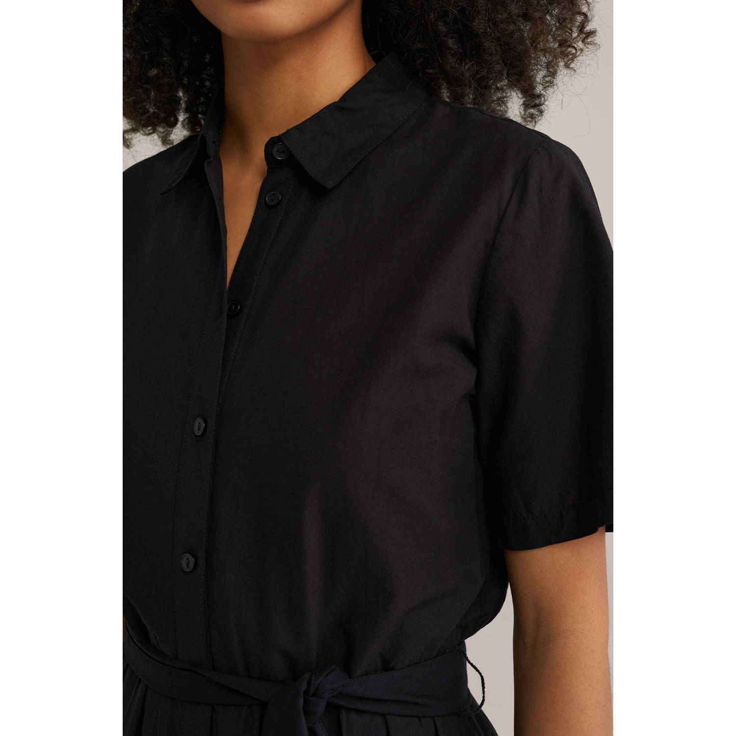 WE Fashion blousejurk broderie zwart