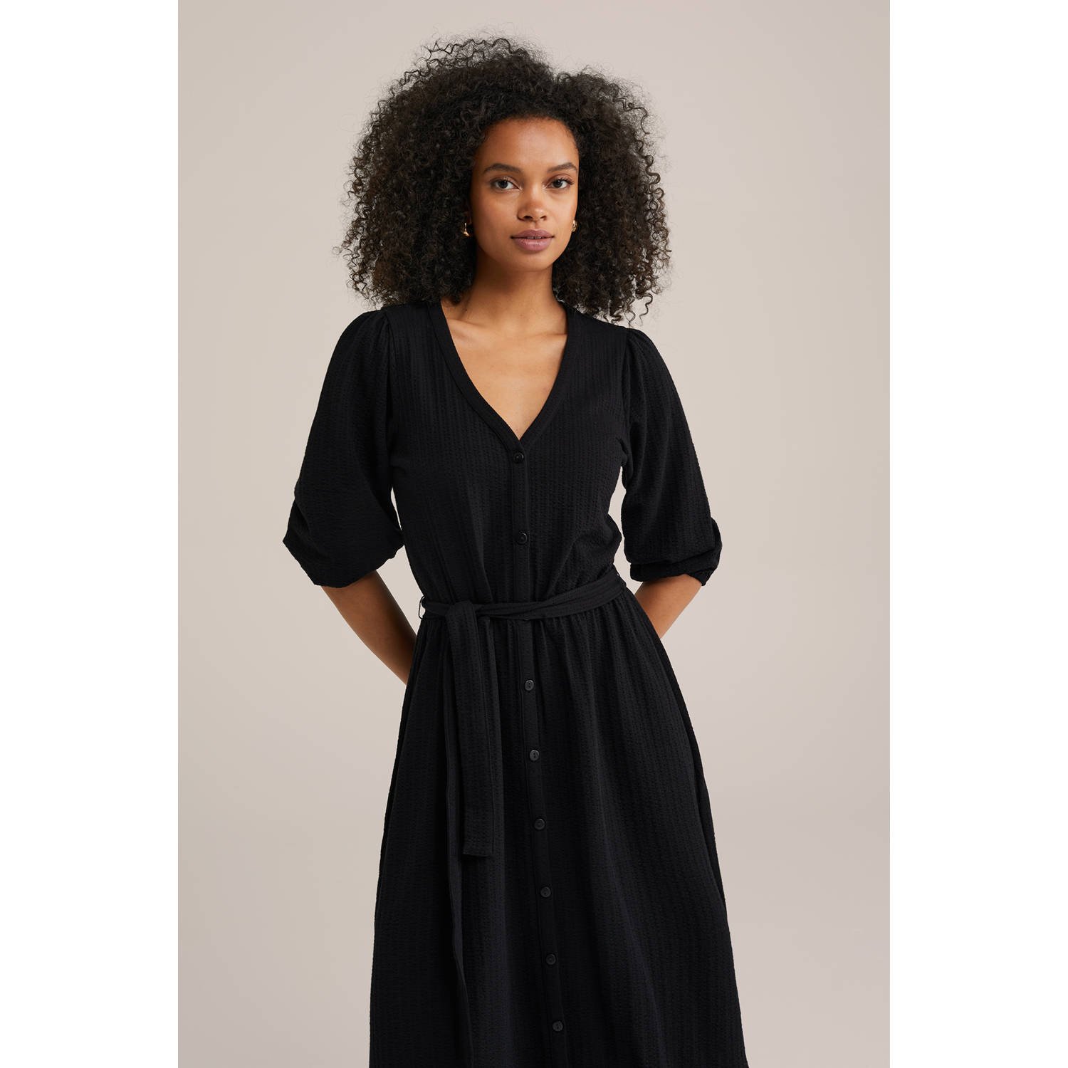 WE Fashion blousejurk zwart