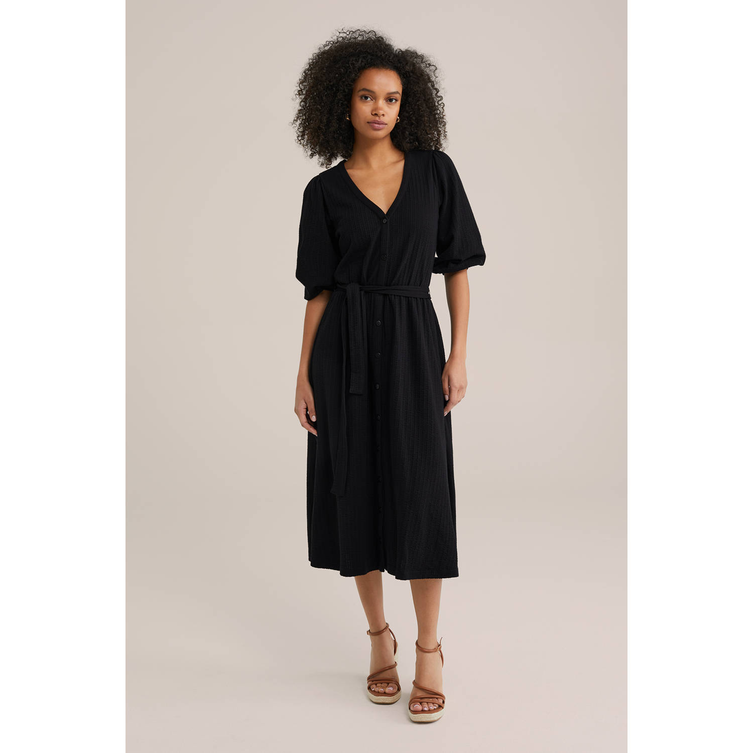 WE Fashion blousejurk zwart