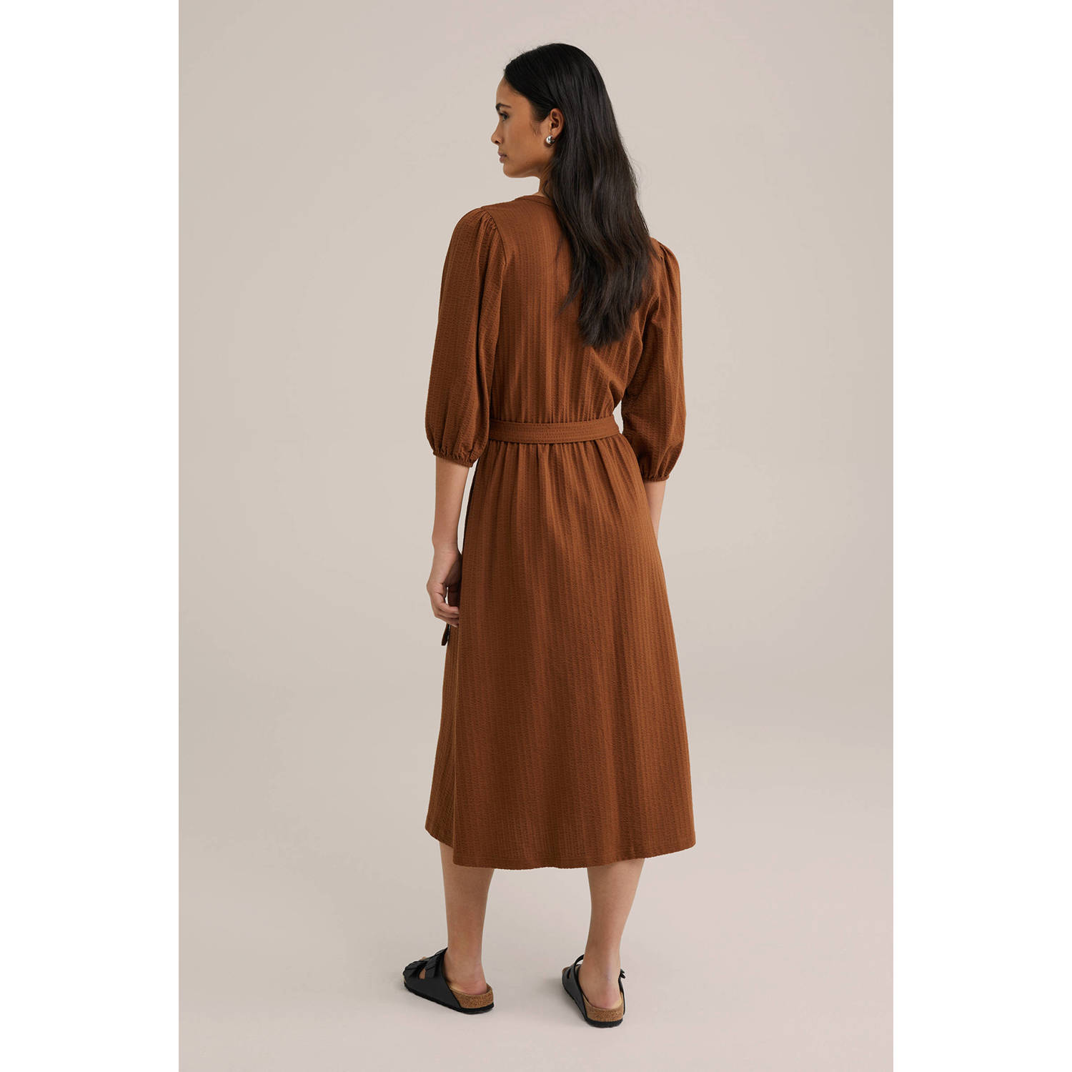 WE Fashion blousejurk bruin