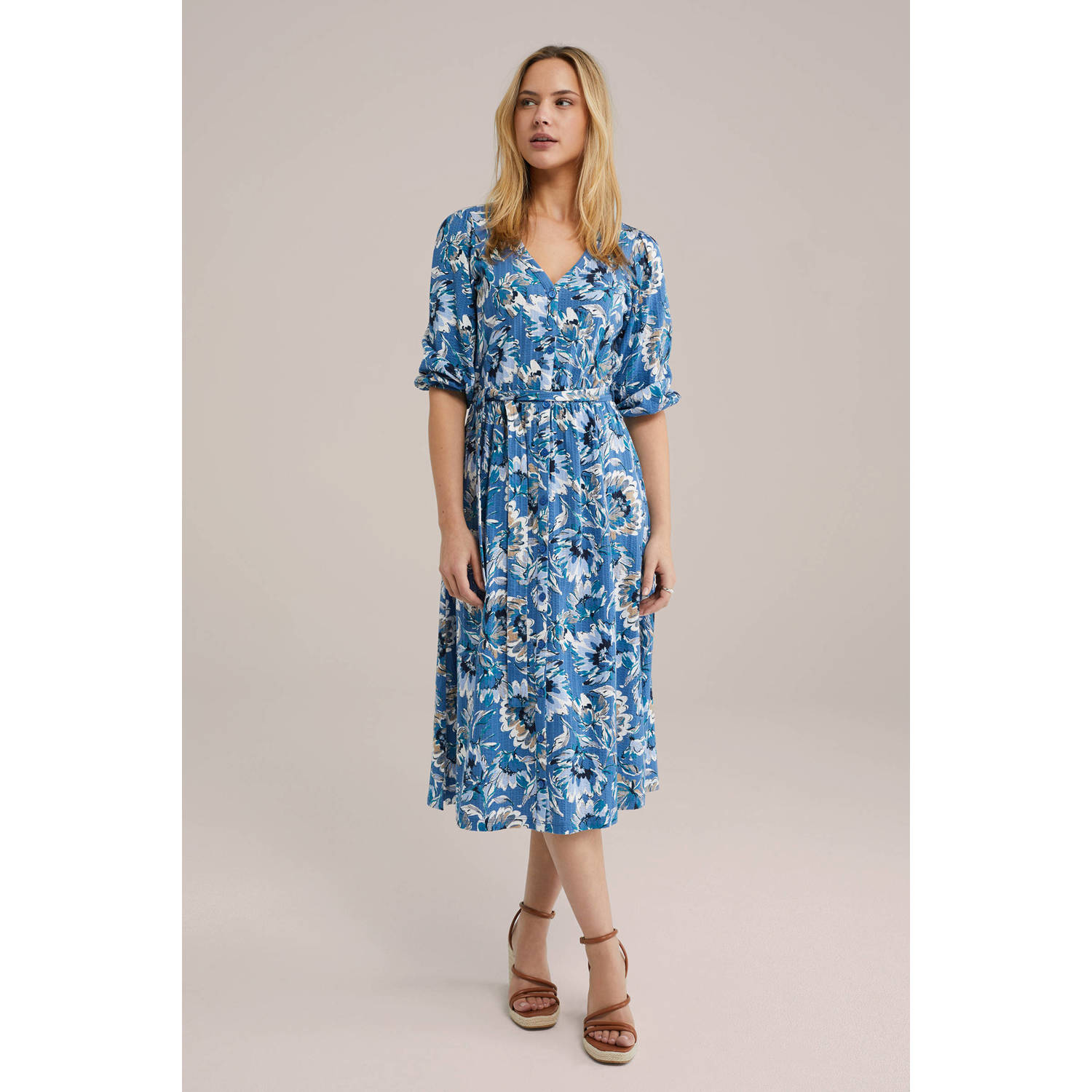 WE Fashion blousejurk blauw