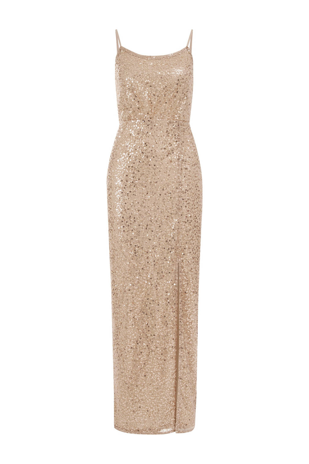 Chi Chi London Maxi jurk met tule en V-hals • Donkerroze • de Bijenkorf