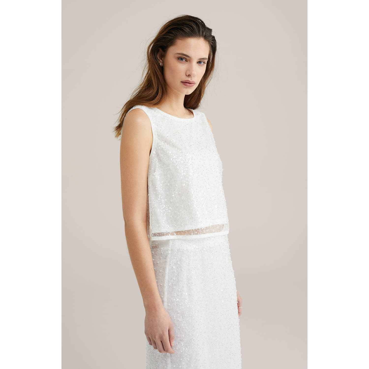WE Fashion glitter top wit