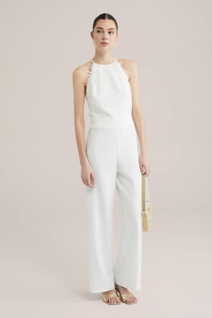 rechtvallend jumpsuit wit