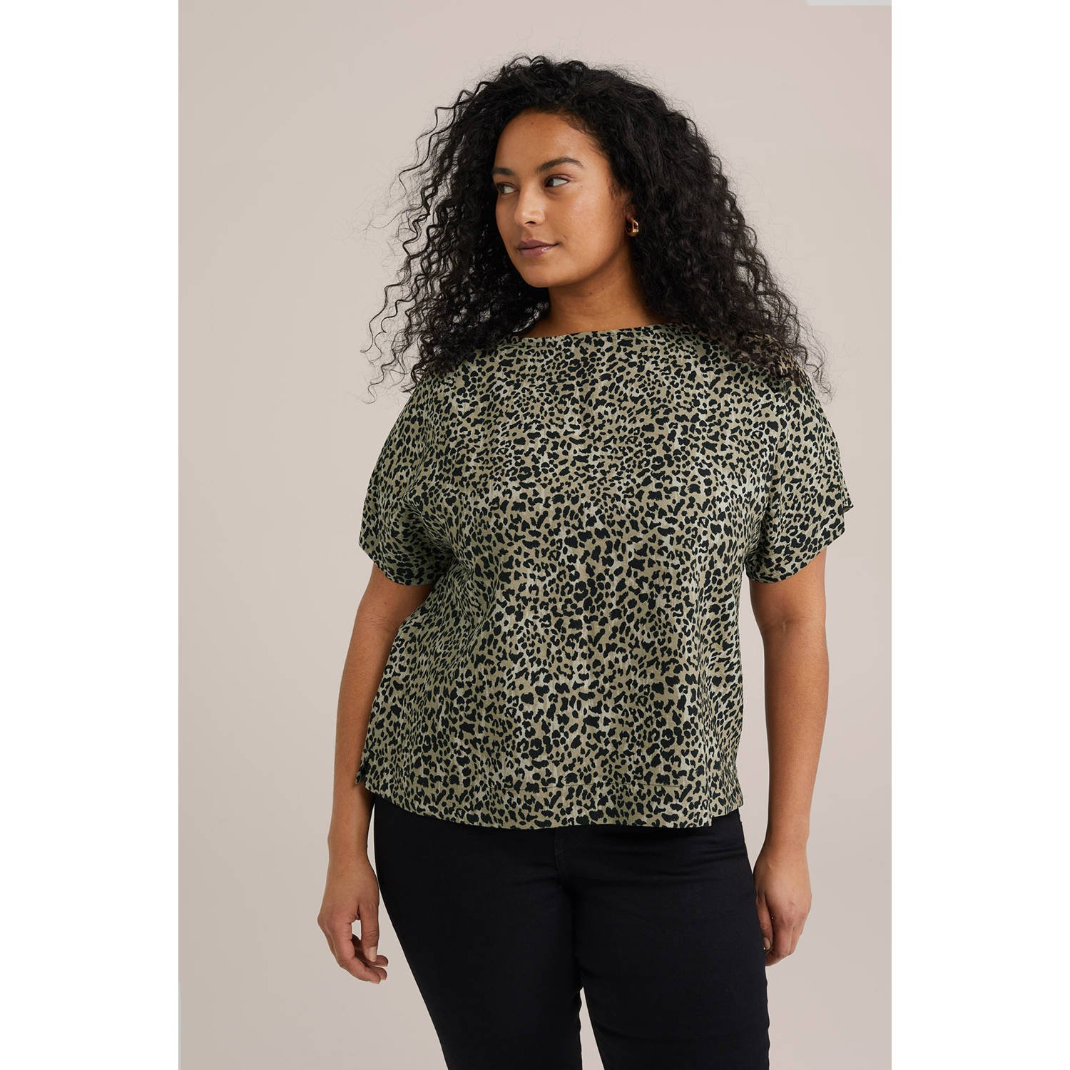 WE Fashion Curve top beige