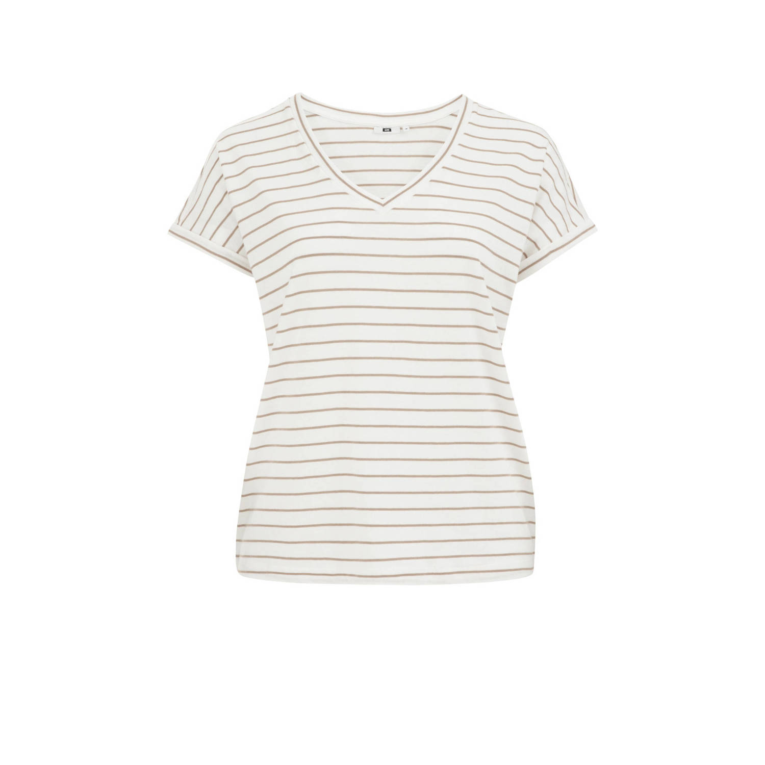 WE Fashion Curve T-shirt ecru