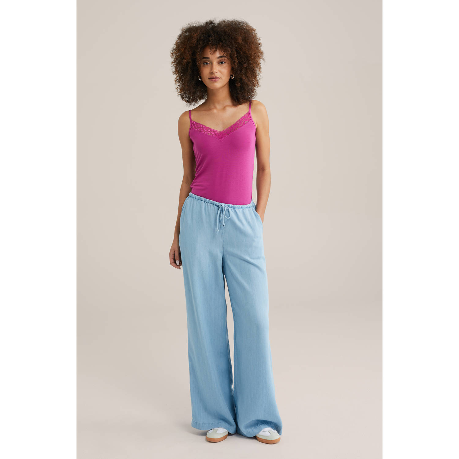 WE Fashion singlet roze