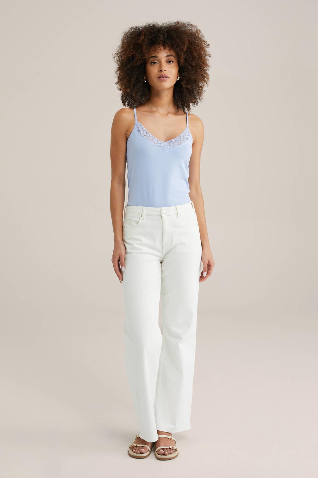 WE Fashion singlet lichtblauw