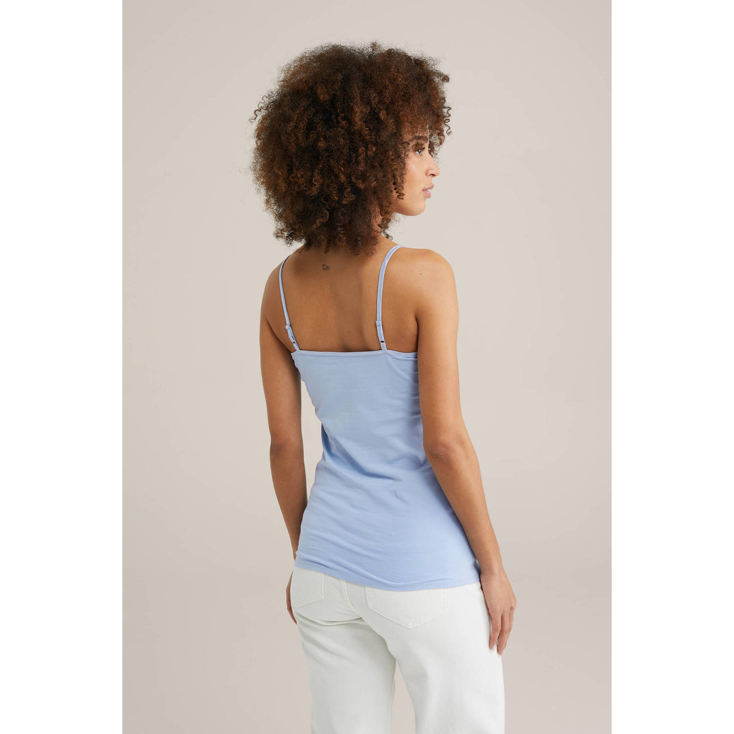WE Fashion singlet lichtblauw