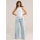WE Fashion ribgebreide haltertop - wit
