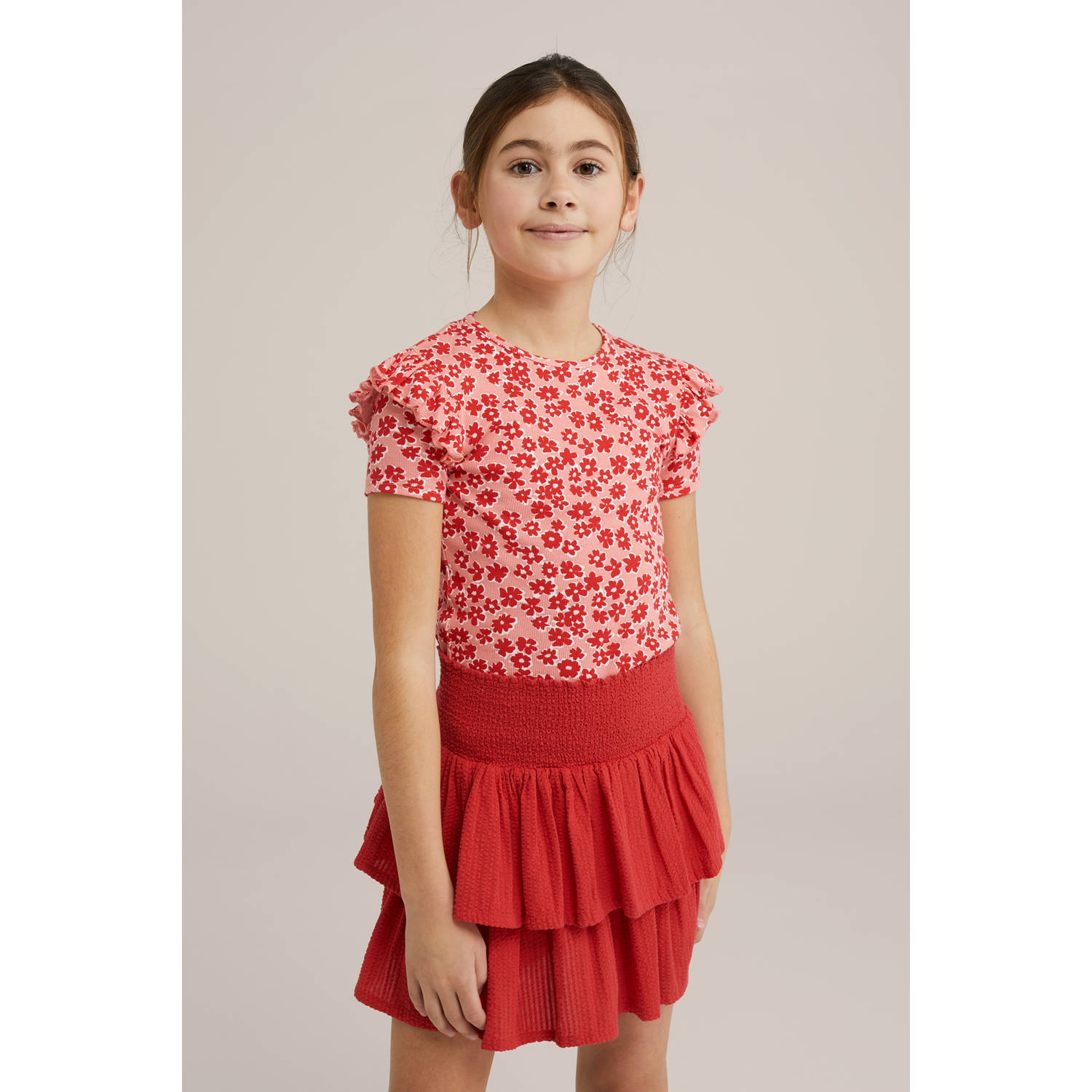 WE Fashion T-shirt roze rood