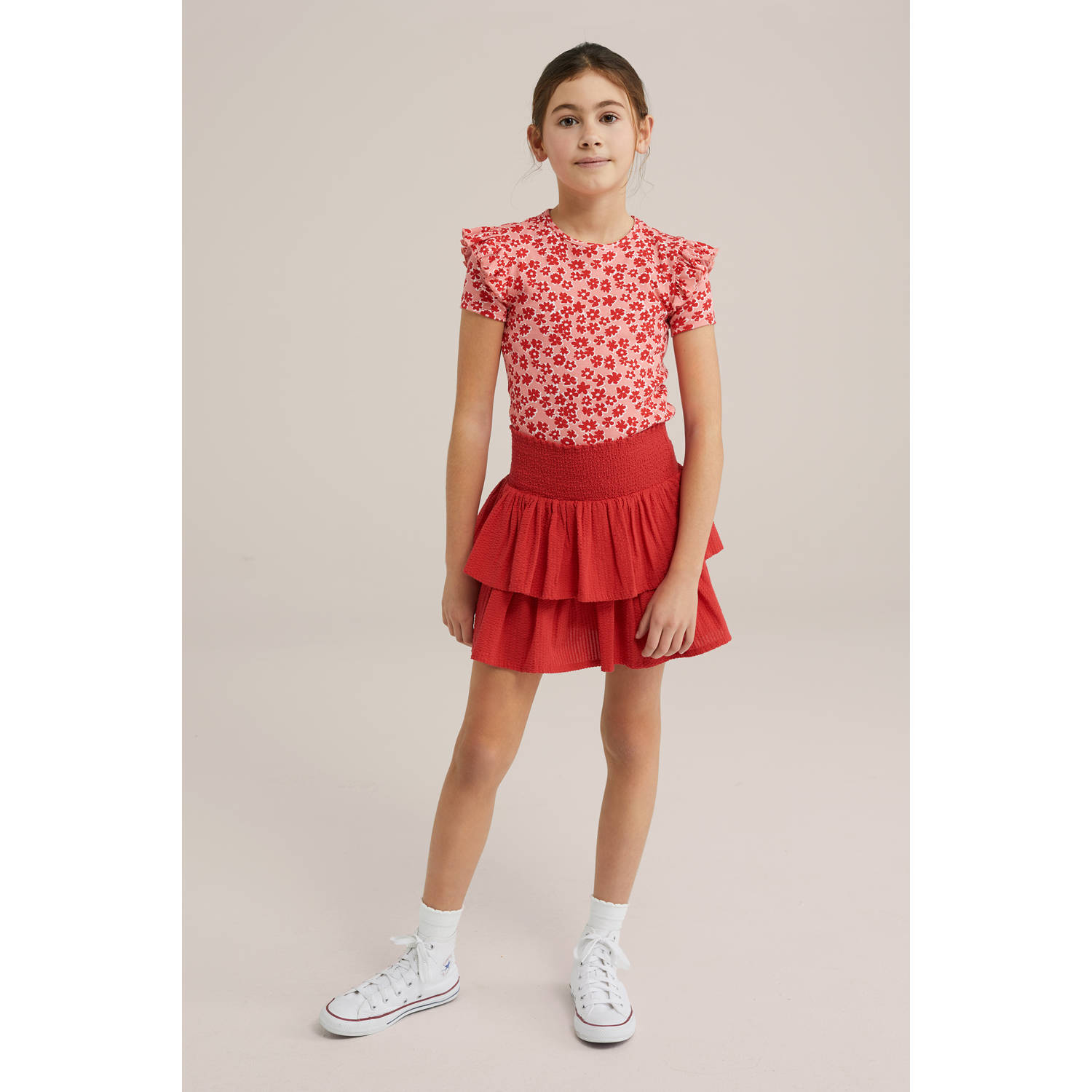 WE Fashion T-shirt roze rood
