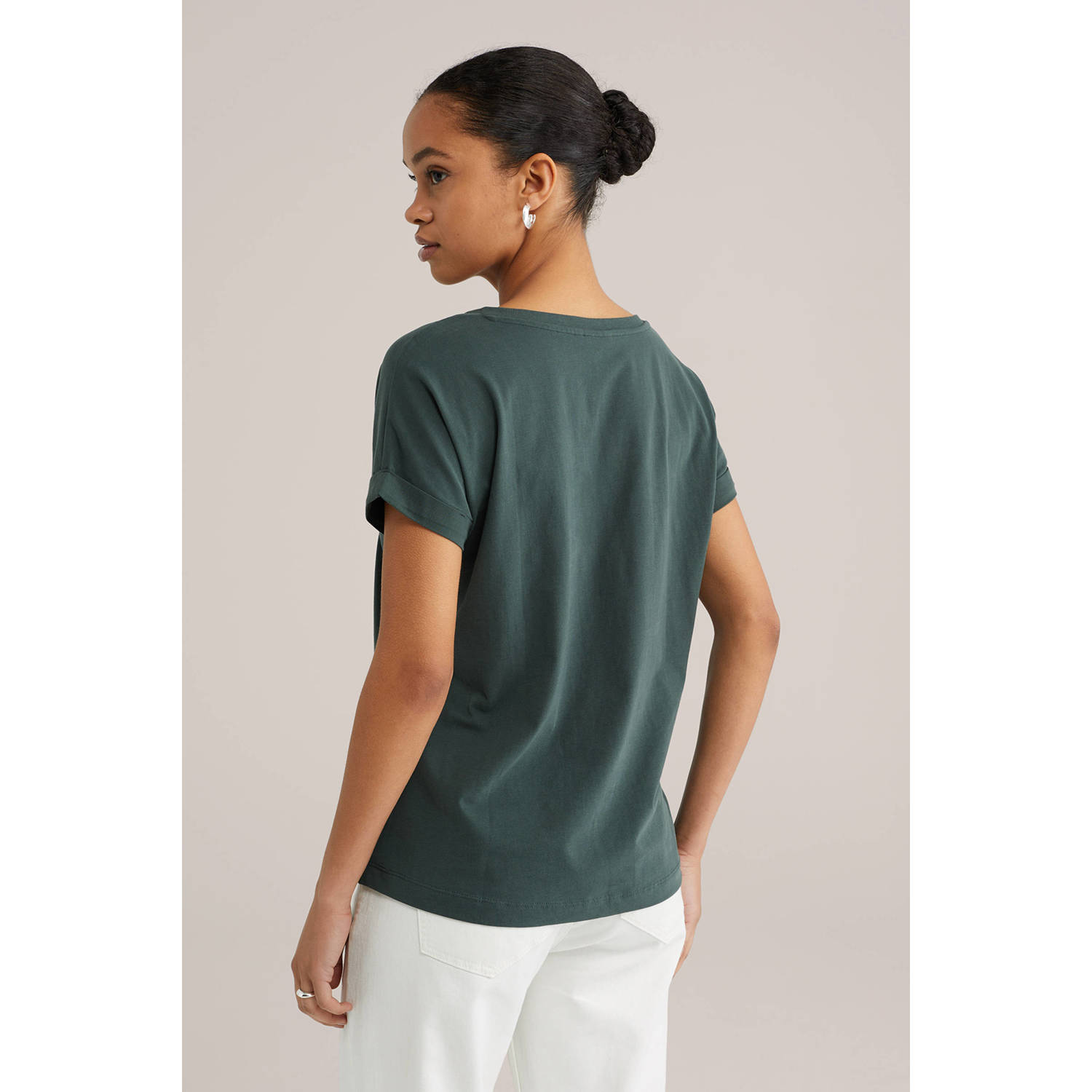 WE Fashion top donkergroen