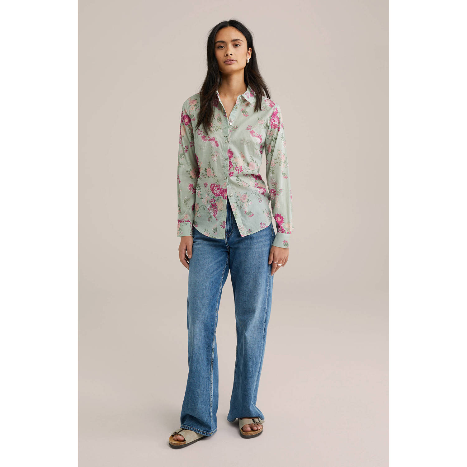 WE Fashion blouse lichtgroen