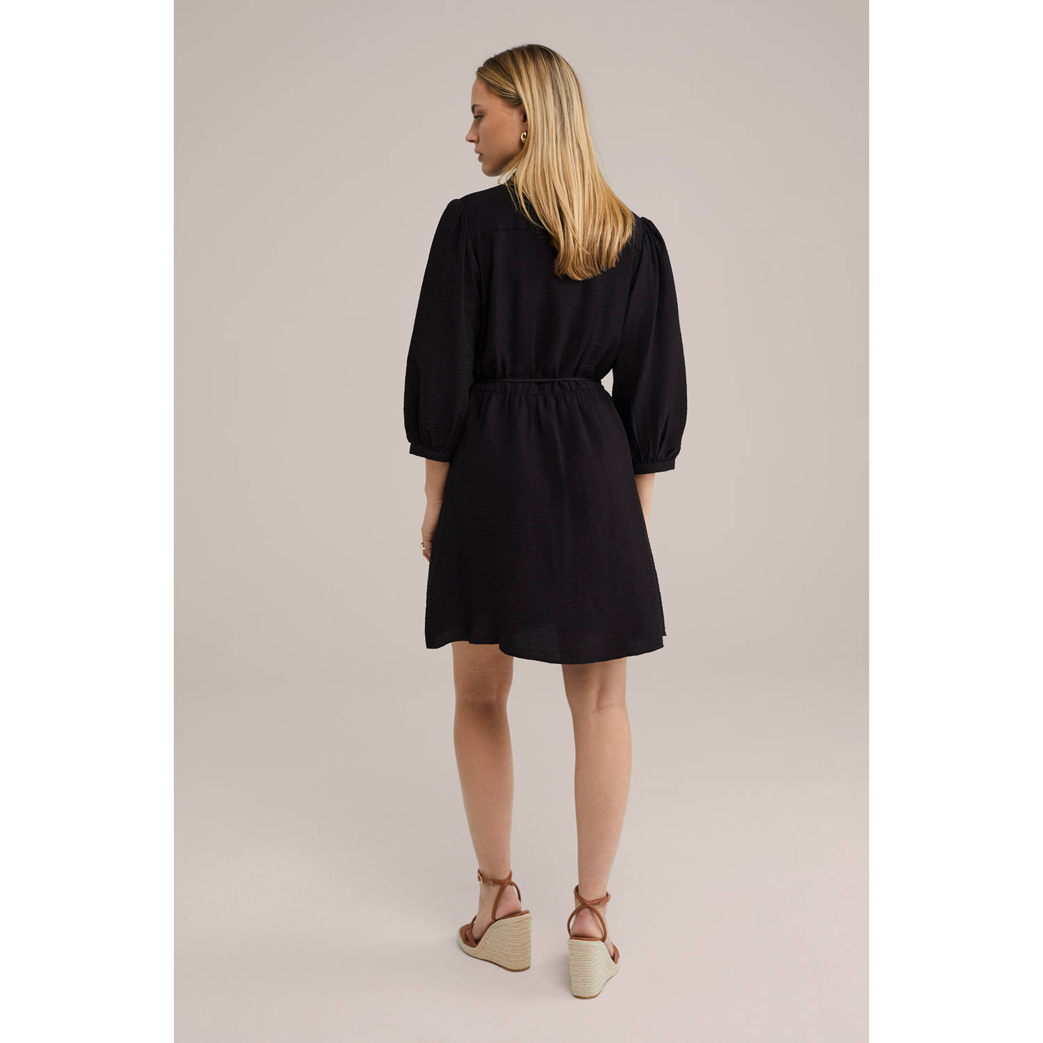 WE Fashion A-lijn jurk zwart