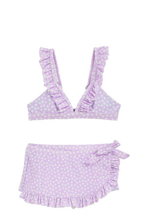 Bikini skort model lila/wit/turquoise