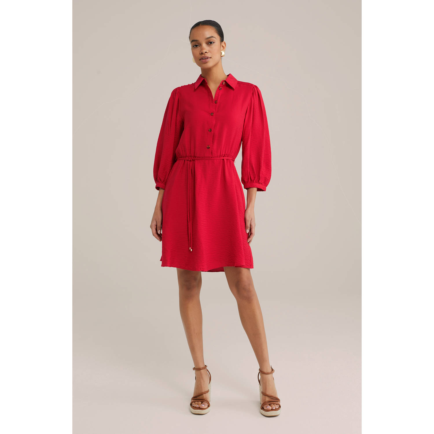 WE Fashion A-lijn jurk rood