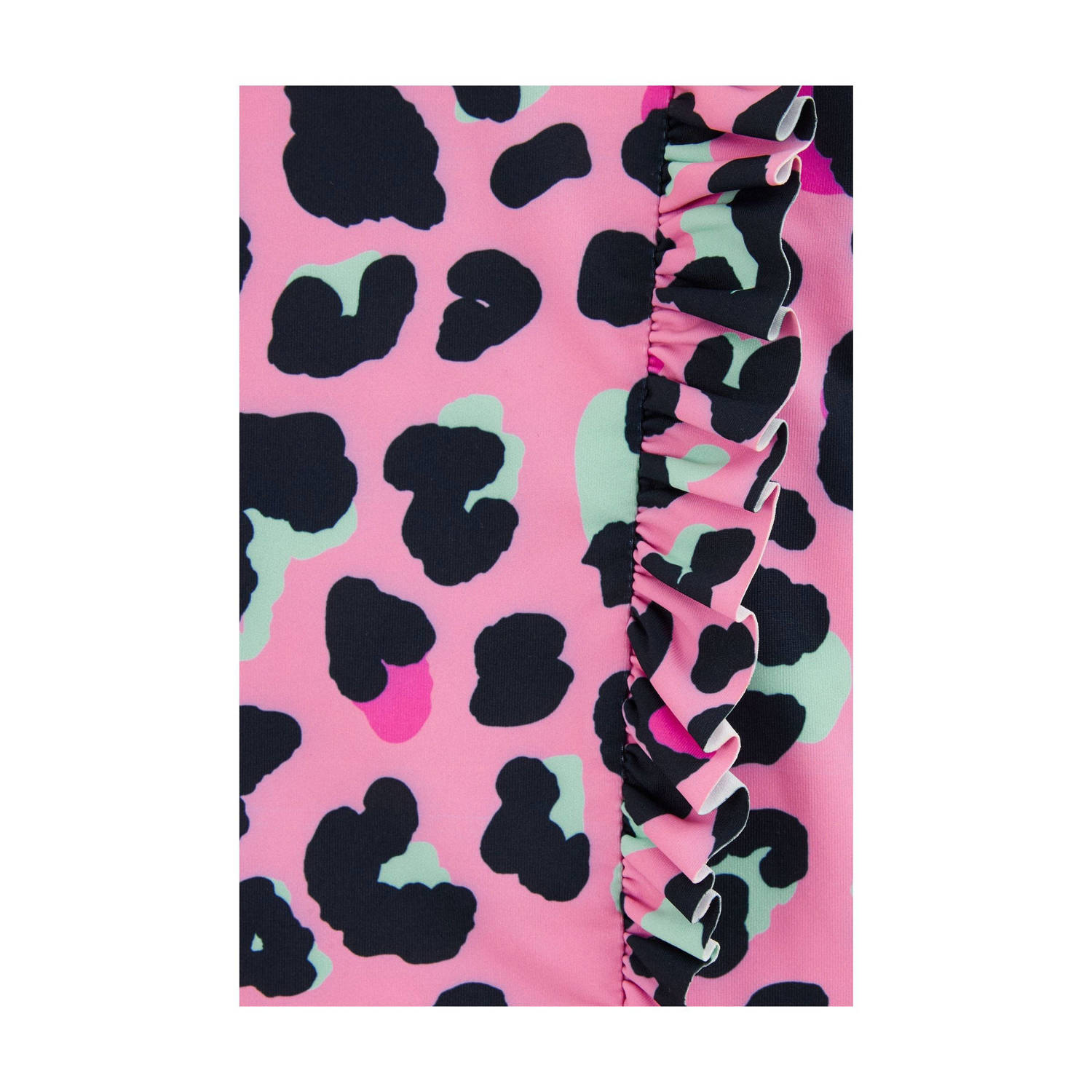 WE Fashion tweedelig UV zwempak roze zwart blauw