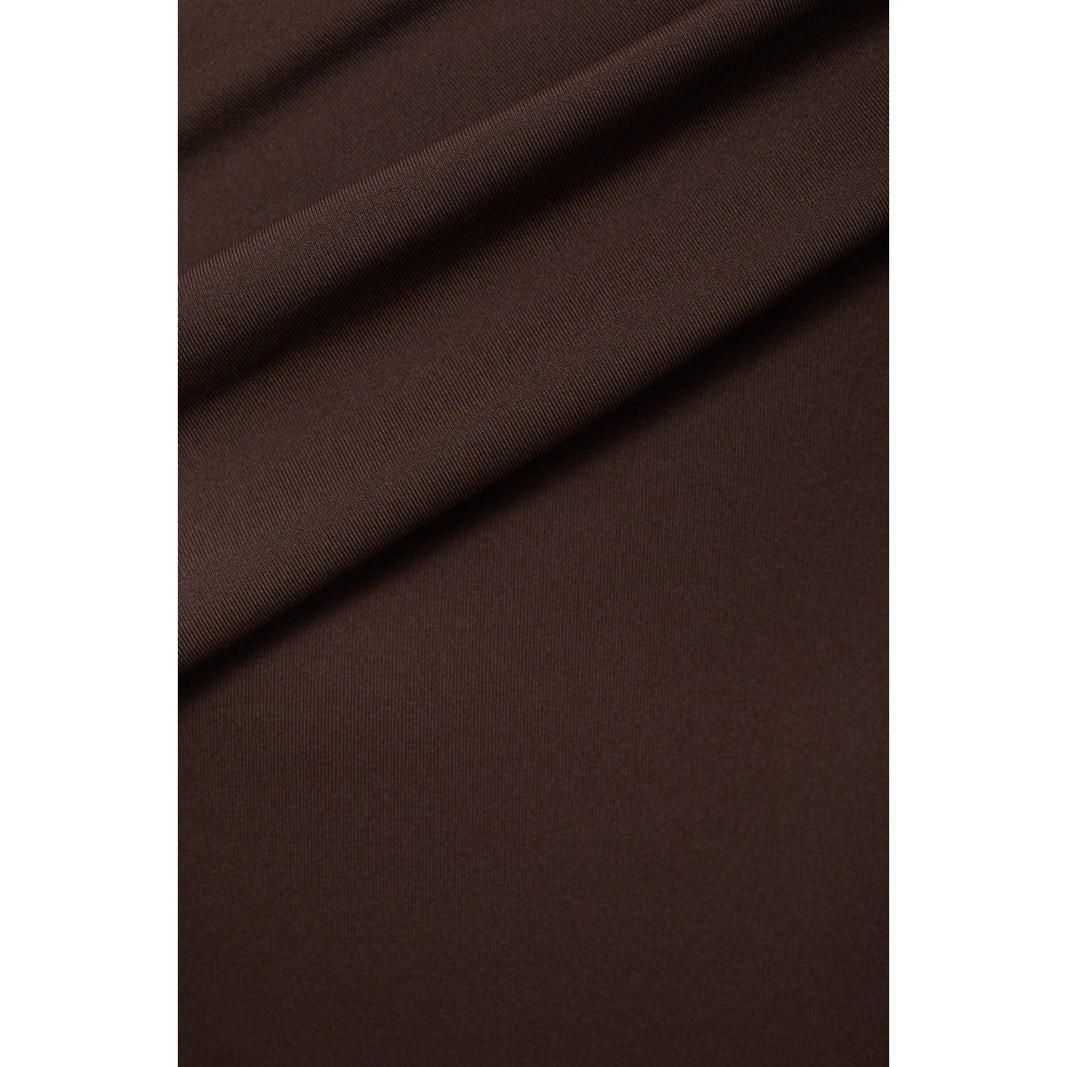 Mango one shoulder badpak donkerbruin