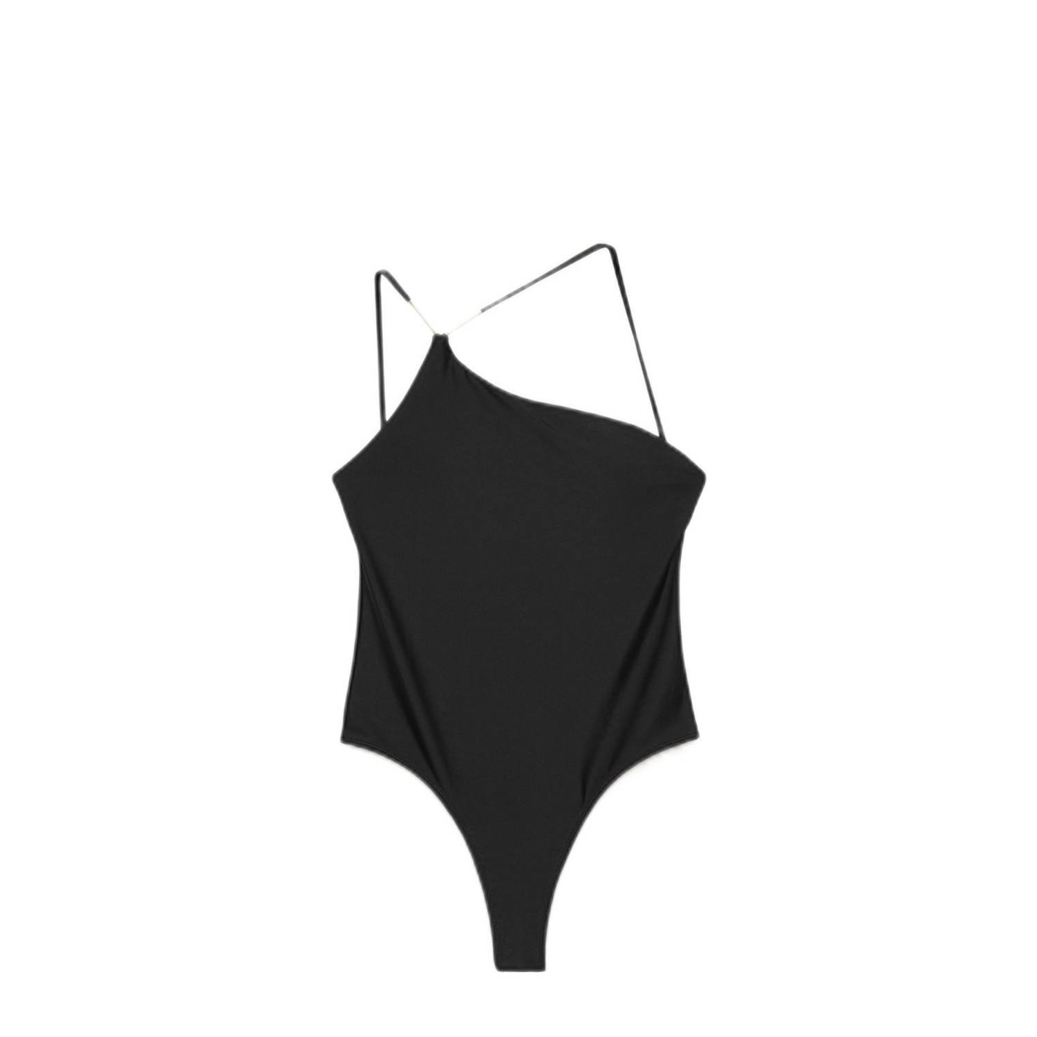 Mango one shoulder badpak zwart