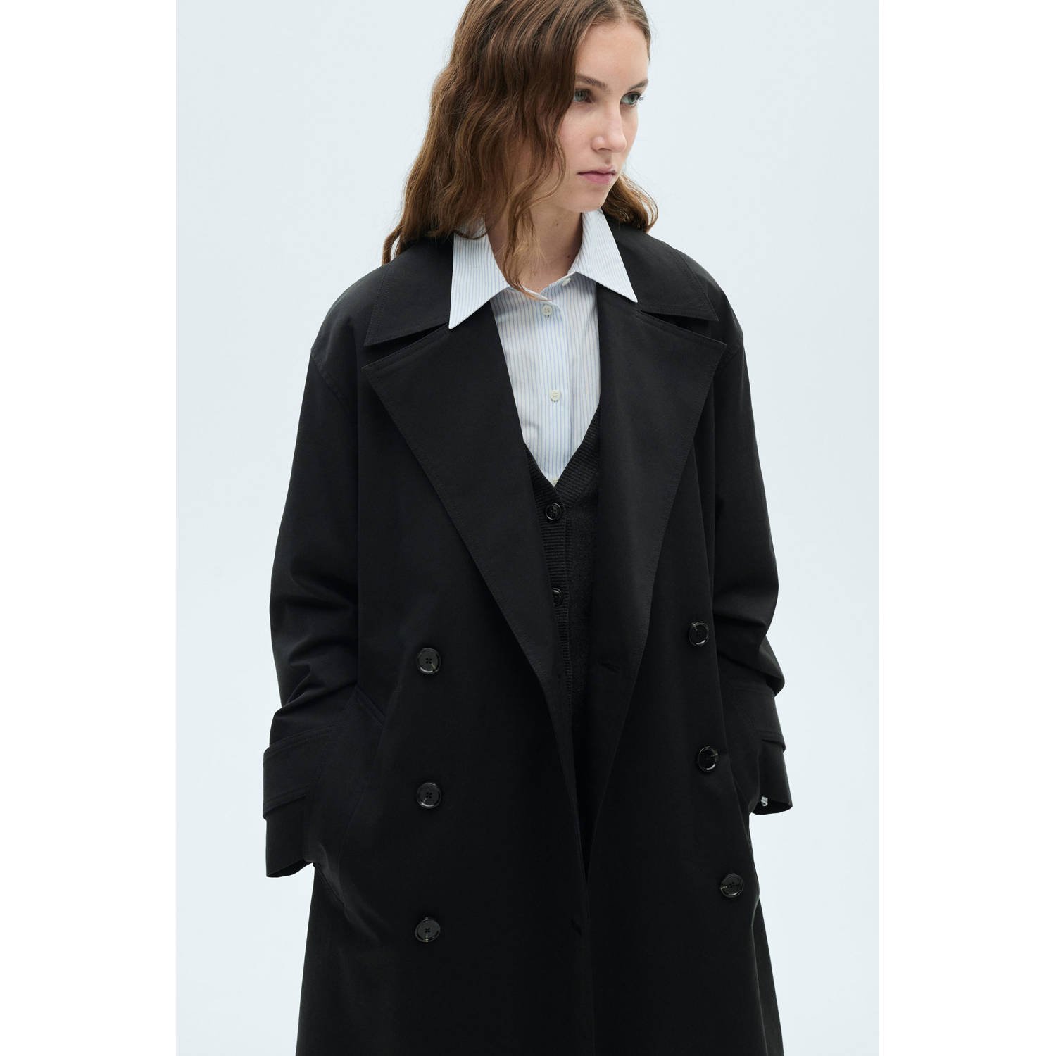 Mango trenchcoat zwart