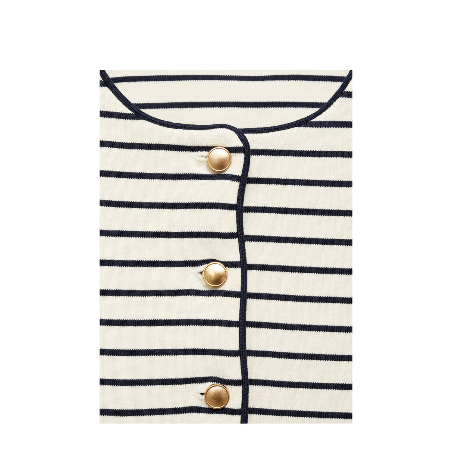 Mango gebreid vest ecru