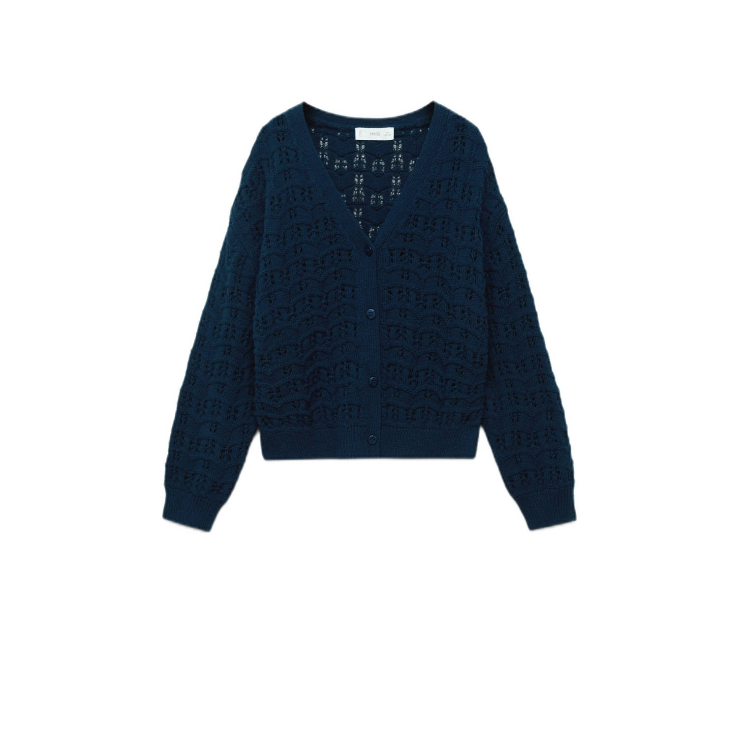 Mango Kids gebreid vest marine