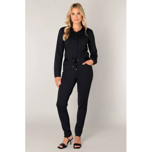 Base Level slim regular waist broek zwart afbeelding