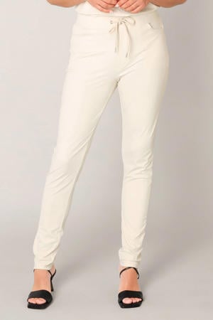 slim regular waist broek wit