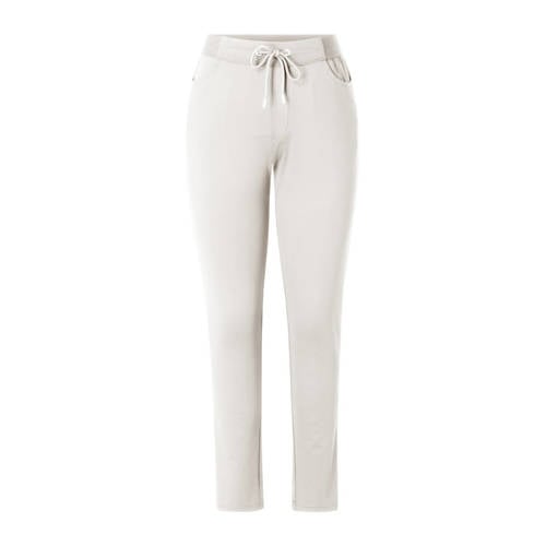 Base Level slim regular waist broek wit afbeelding