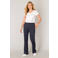 Base Level slim regular waist broek donkerblauw