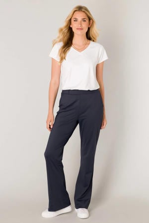 slim regular waist broek donkerblauw