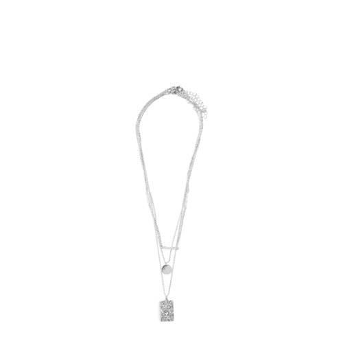 PIECES ketting PCSELLY - set van 3 zilverkleurig afbeelding