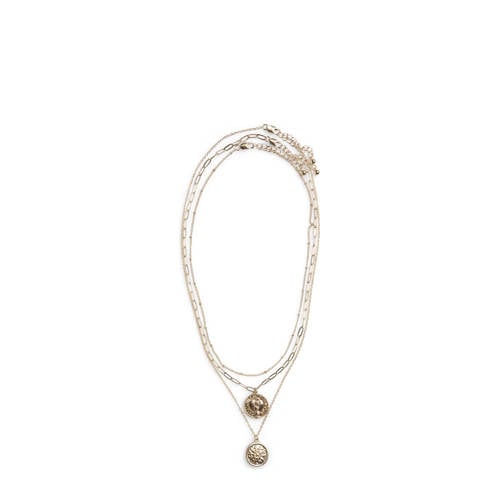 PIECES ketting PCTHILDE - set van 3 goudkleurig afbeelding