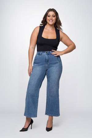 high waist straight leg jeans ROXI tulsa blue