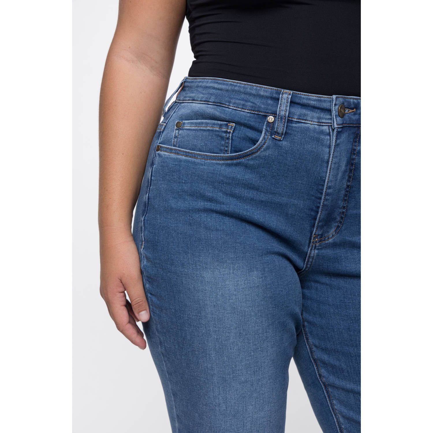 Fox Factor high waist mom jeans GIGI monza blue