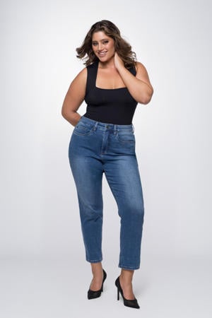high waist mom jeans GIGI monza blue
