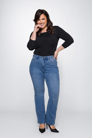 high waist bootcut jeans BILI aruba blue