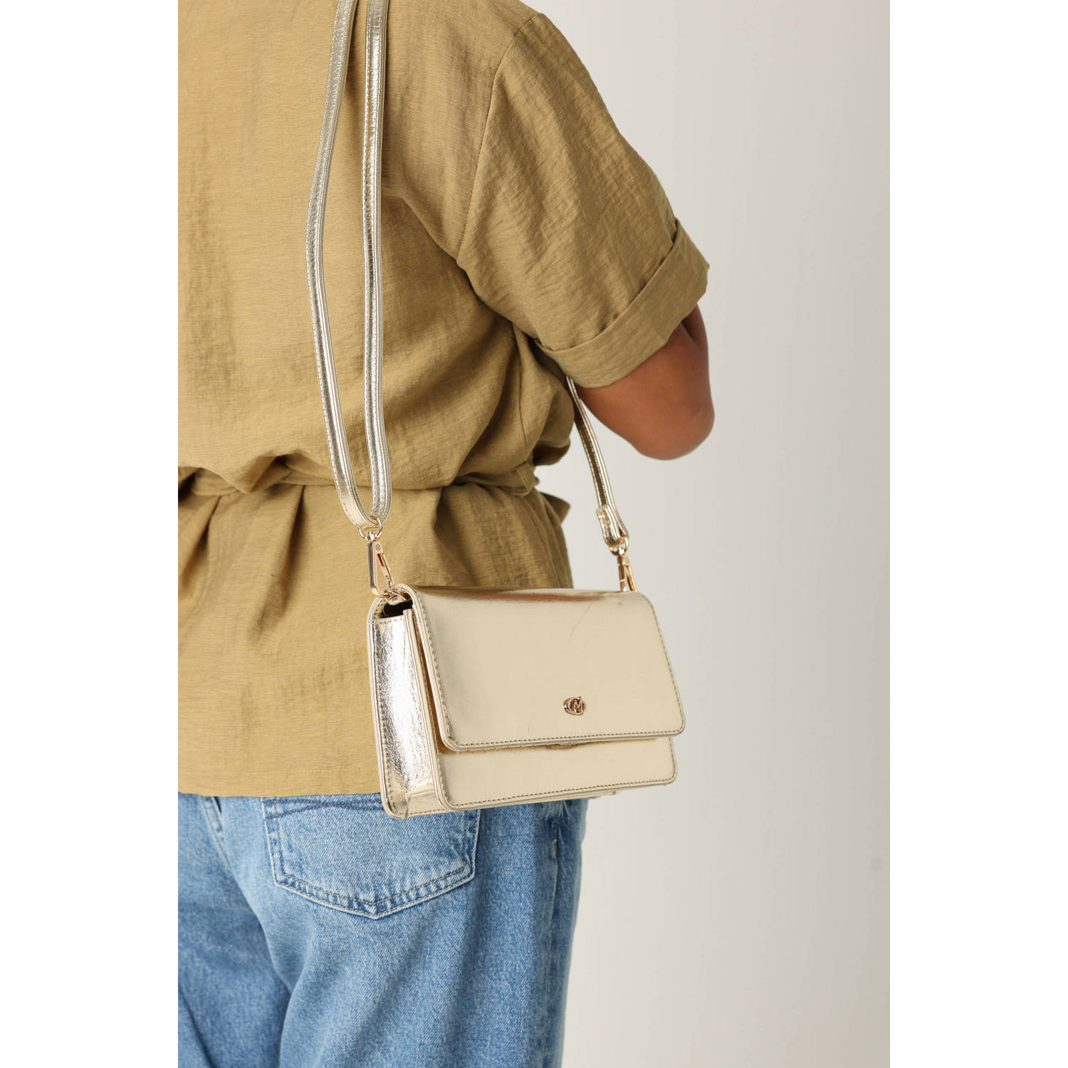 Mexx crossbody tas Rhea goudkleurig