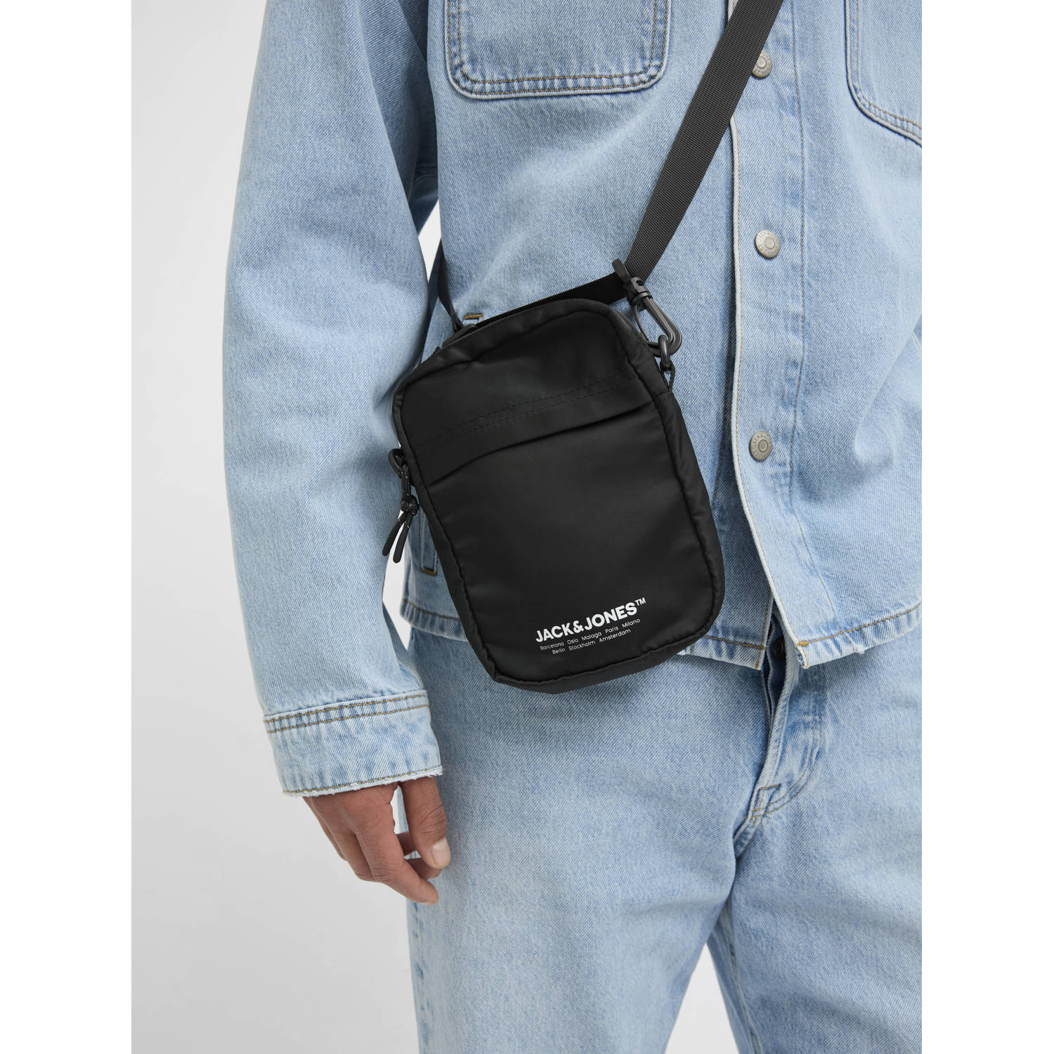 JACK & JONES crossbody tas JACJEREMY zwart