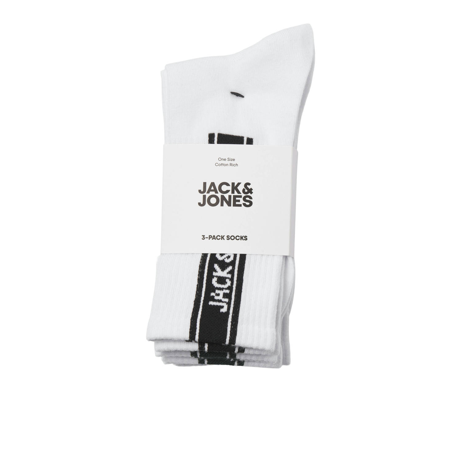 JACK & JONES sokken JACSETH set van 3 wit multi