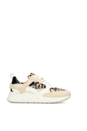 Rosie chunky leren sneakers beige/panter