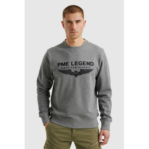 PME Legend sweater grijs melange afbeelding
