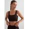 Aim'n level 2 rib sportbh Seamless donkerbruin