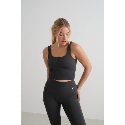 Aim'n rib sporttop Seamless donkergrijs afbeelding