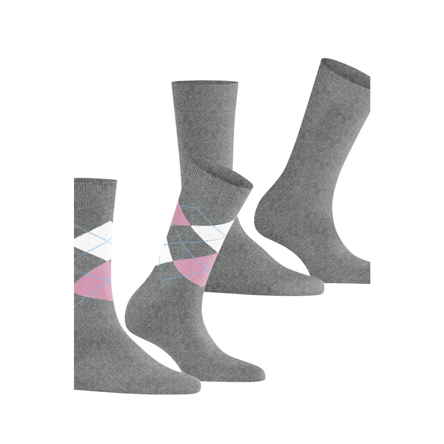 Burlington sokken Everyday Mix set van 2 grijs