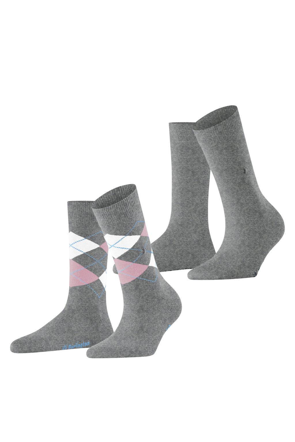 Burlington sokken Everyday Mix - grijs (set van 2)