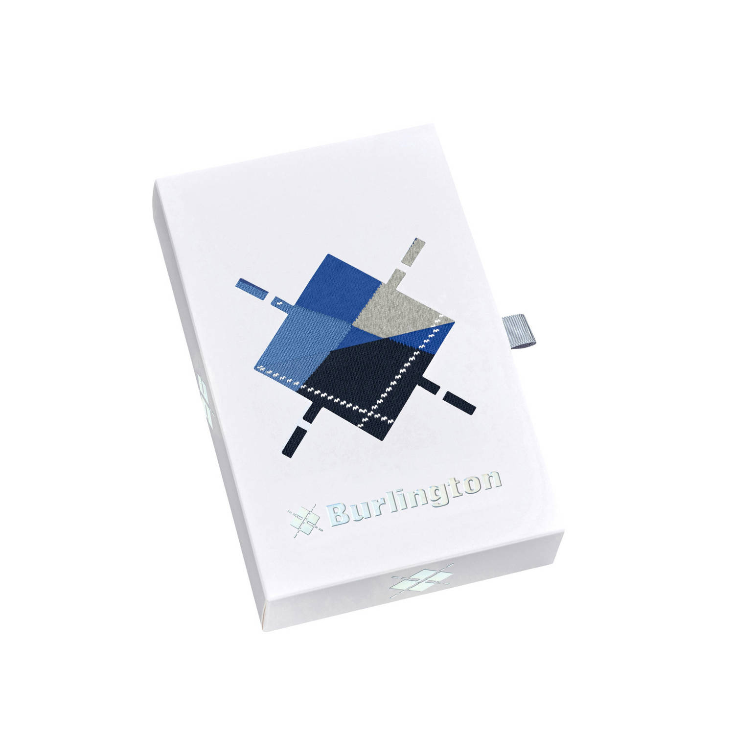 Burlington sokken Argyle 2-Pack SO set van 2 blauw